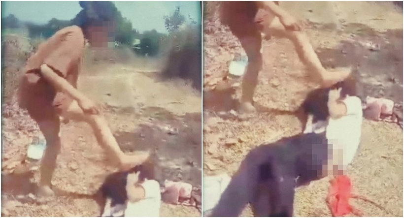 Hình ảnh nữ sinh bị lột đồ, đánh đập nhiều lần. (Ảnh: Dân trí)