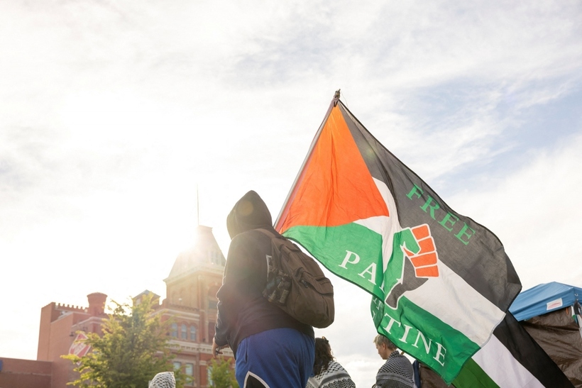 Những người biểu tình ủng hộ Palestine ở Colorado, Mỹ. Ảnh: Reuters