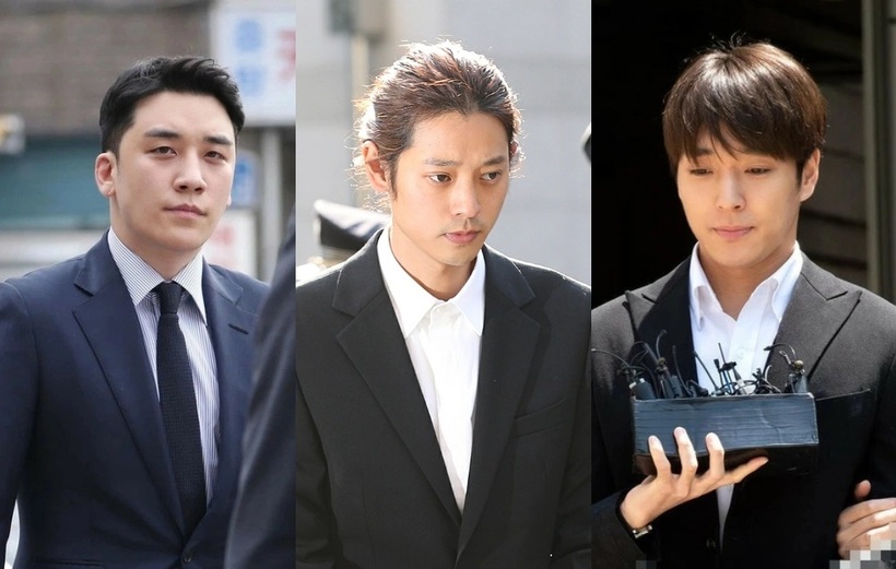 Từ trái sang: Seungri, Choi Jong Hoon, Jung Joon Young đều bị pháp luật trừng trị vì lối sống thác loạn, coi thường phụ nữ. Ảnh: News1.