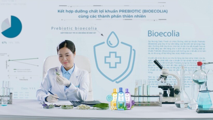 Dạ Hương Daily Fresh chứa dưỡng chất lợi khuẩn Prebiotic (Bioecolia) cân bằng hệ vi sinh vùng nhạy cảm