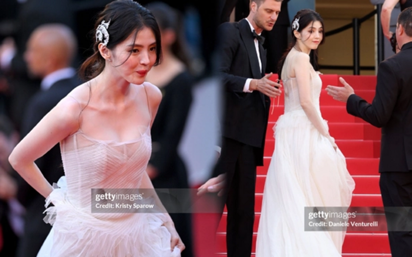 Han So Hee tại Liên hoan phim Cannes lần thứ 77.