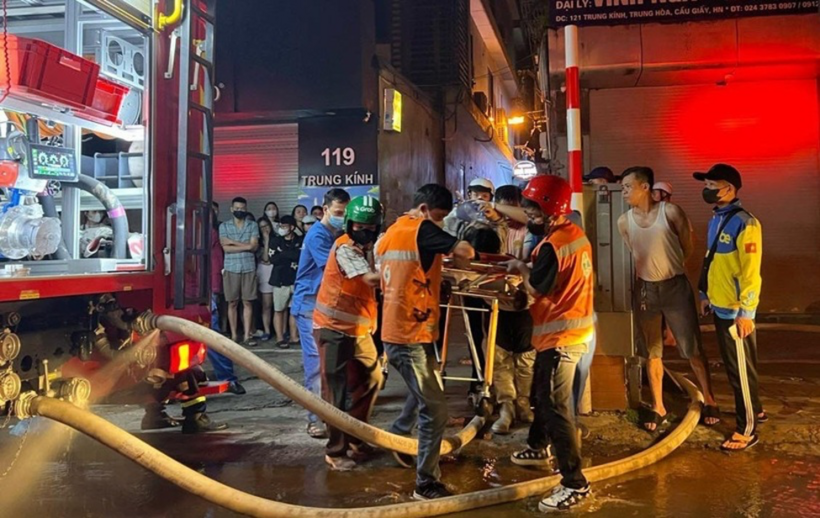 Hiện trường xảy ra vụ hỏa hoạn.