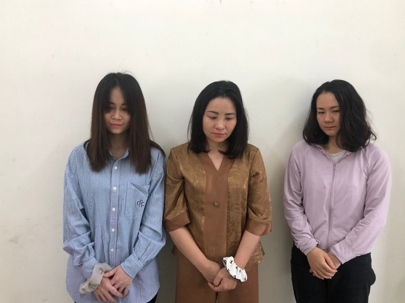 3 đối tượng Trần Thị Huề, Nguyễn Thị Hải và Trần Thị Tâm. Ảnh: Người Đưa Tin