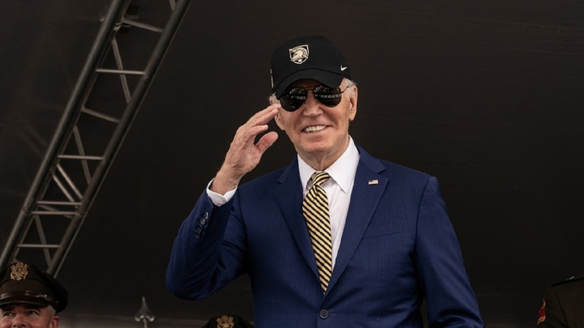 Tổng thống Mỹ Joe Biden tại lễ tốt nghiệp của Học viện quân sự West Point. Ảnh: Getty
