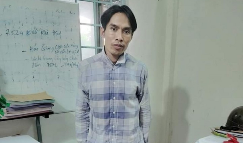 Bị can Lê Minh Tất Linh tại cơ quan công an. Ảnh: Người Lao Động