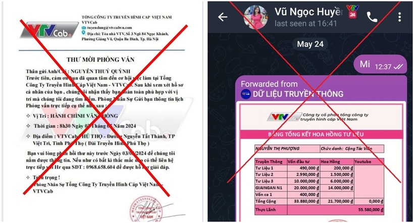Lật tẩy thủ đoạn giả mạo nhân viên VTVcab lừa đảo chiếm đoạt tài sản. Ảnh: Công an TP Đà Nẵng.