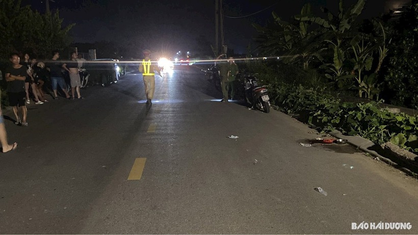 Hiện trường xảy ra vụ tai nạn. Ảnh: Báo Hải Dương.