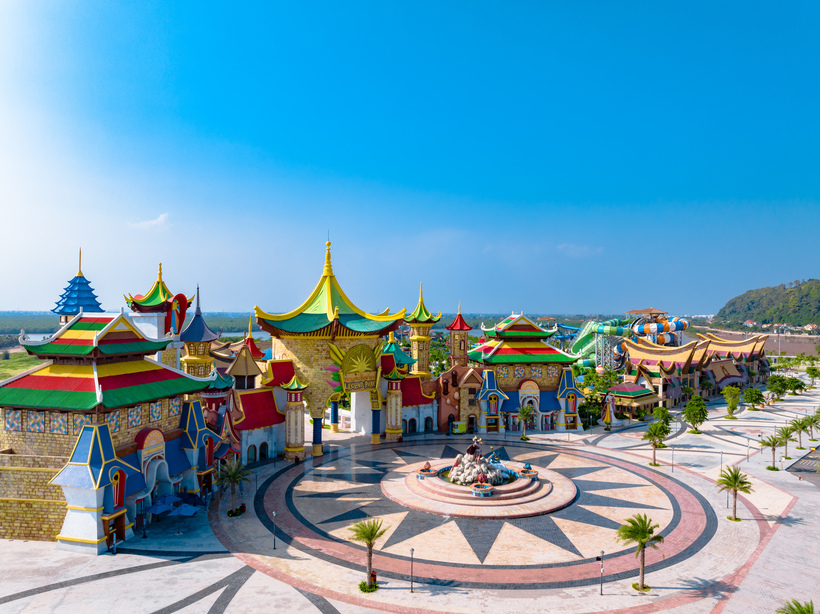 Công viên Thần thoại với thiết kế lấy cảm hứng từ câu chuyện Sơn Tinh - Thủy Tinh. Nguồn ảnh: Chủ đầu tư Khu du lịch Quốc tế Đồi Rồng