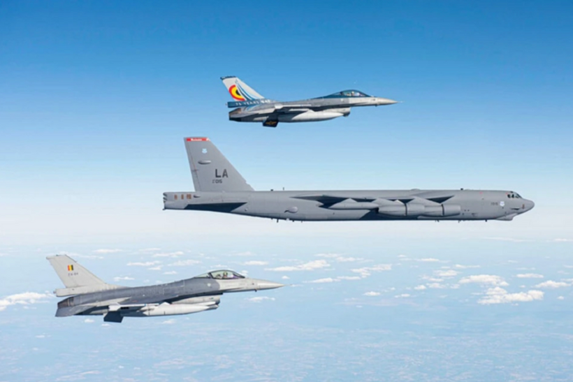 Máy bay quân sự NATO tập trận hạt nhân thường niên. Ảnh: Brussels Times