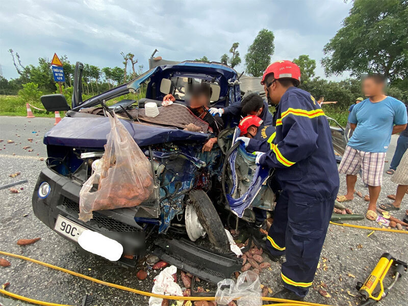 Hiện trường xảy ra vụ tai nạn. Ảnh: Báo CAND.