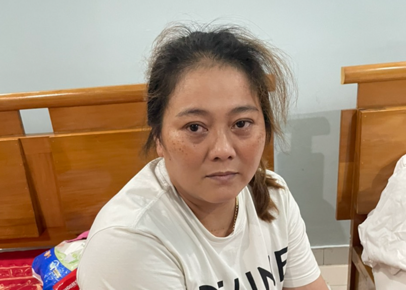 Nguyễn Thị Bé bị Công an Lâm Đồng bắt giữ. Ảnh: Dân Trí.