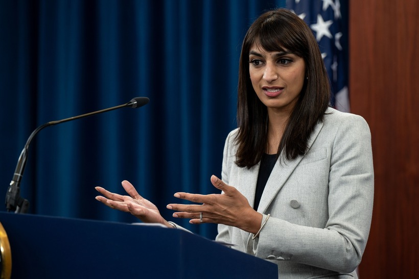 Phó Thư ký báo chí Lầu Năm Góc Sabrina Singh. Ảnh: Dvidshub