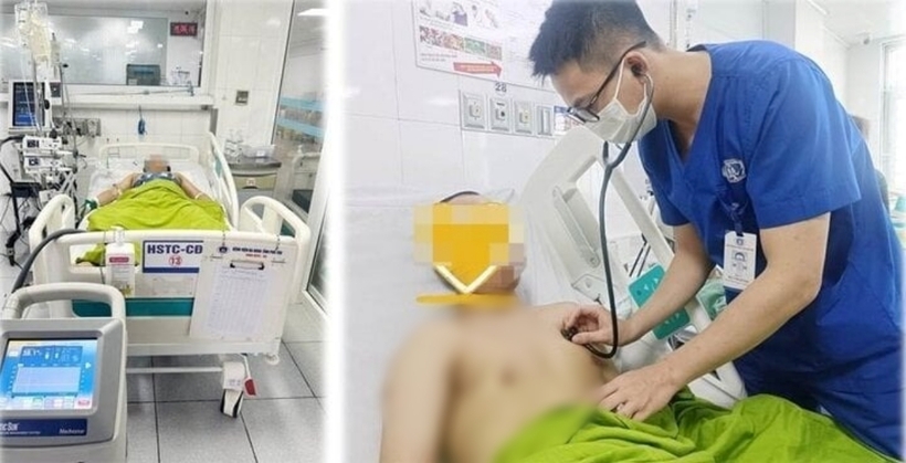 Qua kết quả kiểm tra xác định người bệnh bị sốc nhiệt mức độ nặng. Ảnh: VTC News