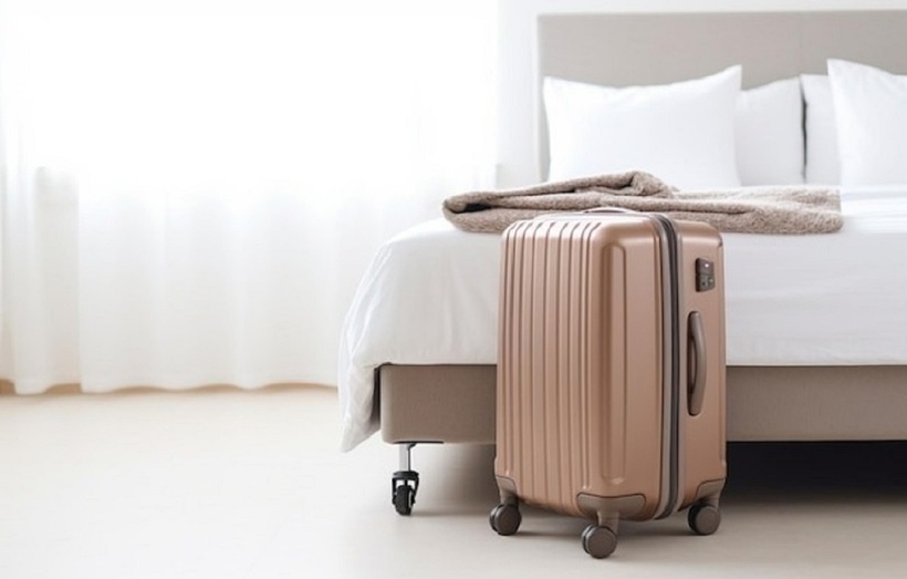 Khi nhận chìa khóa phòng khách sạn bạn đừng vội cho vali vào tủ đựng quần áo hoặc bỏ lên giường phòng khách sạn. Bởi điều này sẽ vô cùng tai hại gây ra nhiều rắc rối cho bạn về sau. Ảnh minh họa