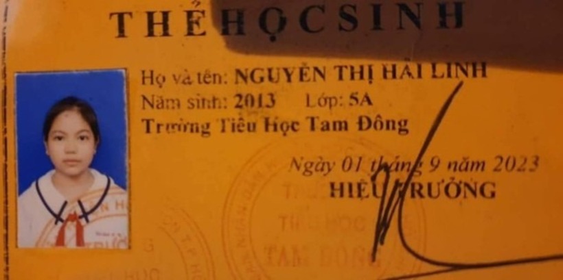 Bé Nguyễn Thị Hải Linh mất tích từ sáng 26/5 đến nay. Ảnh: Tiền Phong