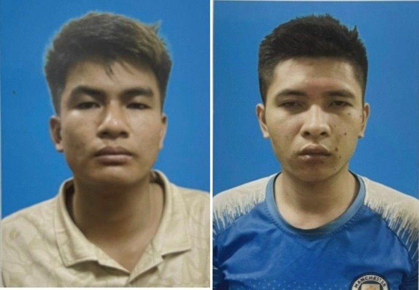 Thuận và Vĩnh tại cơ quan công an. Ảnh: Hà Nội Mới