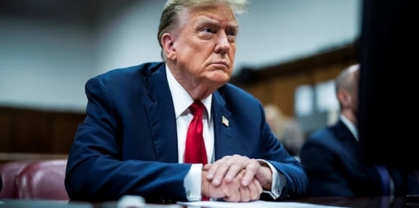 Cựu Tổng thống Mỹ Donald Trump tại phiên xét xử ở New York (Mỹ). Ảnh: Reuters