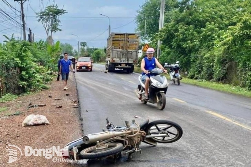 Hiện trường xảy ra vụ tai nạn. Ảnh: Báo Đồng Nai.