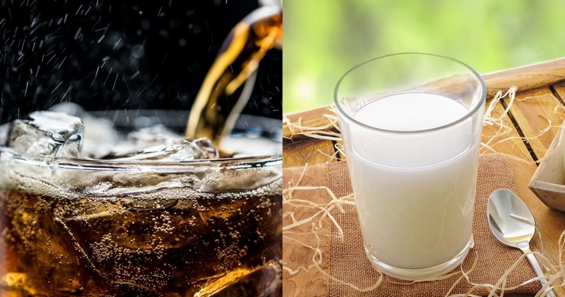 Sữa là thực phẩm rất bổ dưỡng, còn Coca Cola là thứ đồ uống rất ngon miệng. Ảnh minh họa