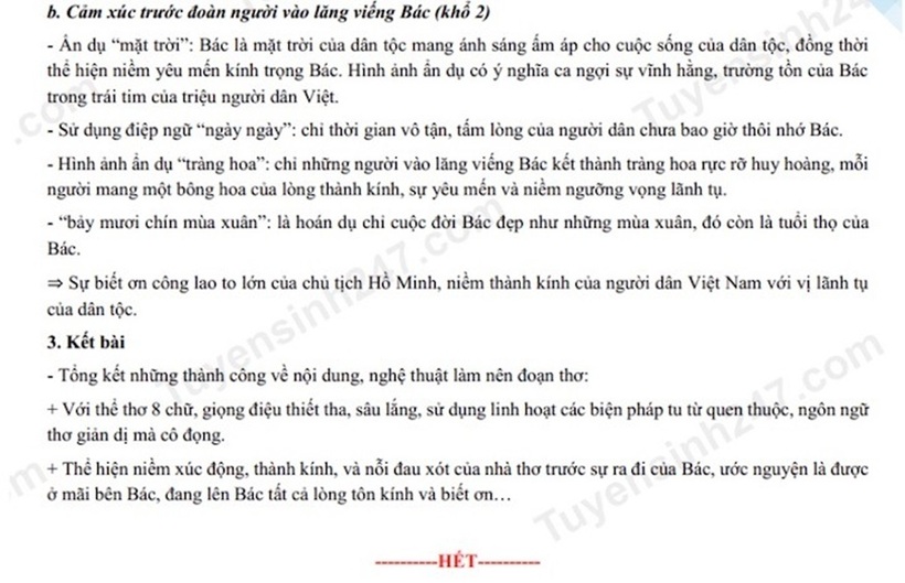 Đáp án vào lớp 10 môn Ngữ văn năm 2024 của tỉnh Lai Châu. Ảnh: Lao động