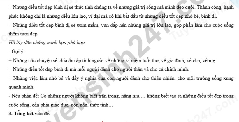 Gợi ý đáp án đề thi môn Ngữ văn kỳ thi tuyển sinh lớp 10 tại Phú Yên
