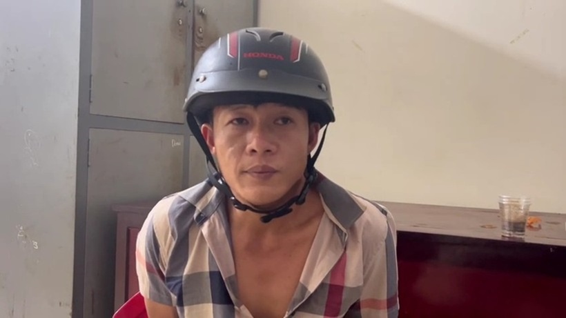 Lê Thiện Phúc tại thời điểm bị tạm giữ. Ảnh: PLO.