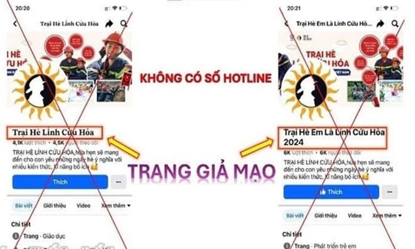 Cảnh báo thông tin chiêu mạo danh "Trại hè lính cứu hỏa" để lừa đảo.