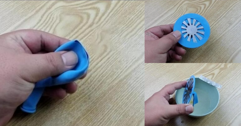 Mẹo ngăn mùi hôi và con trùng từ ống công nhà vệ sinh bằng bóng bay