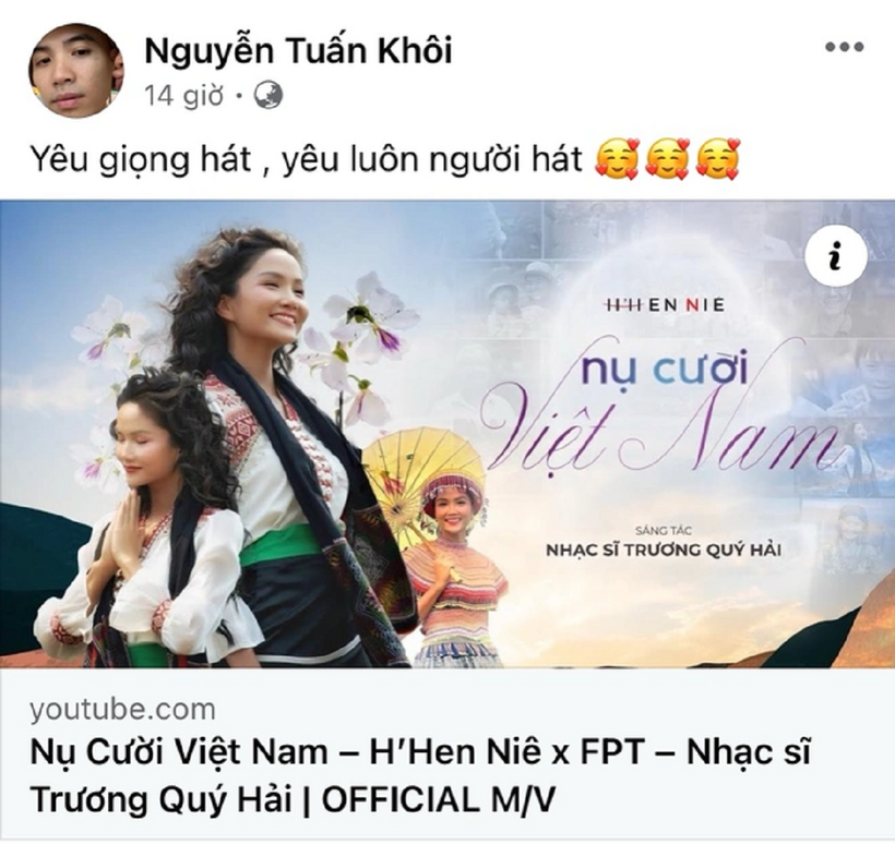 Bạn trai nhiếp ảnh công khai thể hiện tình cảm với H'Hen Niê