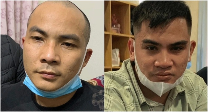Đỗ Văn Duy và Trần Văn Thẩm thời điểm bị bắt. (Ảnh: Báo Bắc Giang)