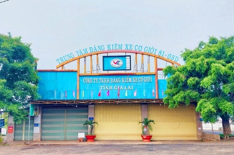 Trung tâm đăng kiểm xe cơ giới 81-03D. (Ảnh: Dân trí)