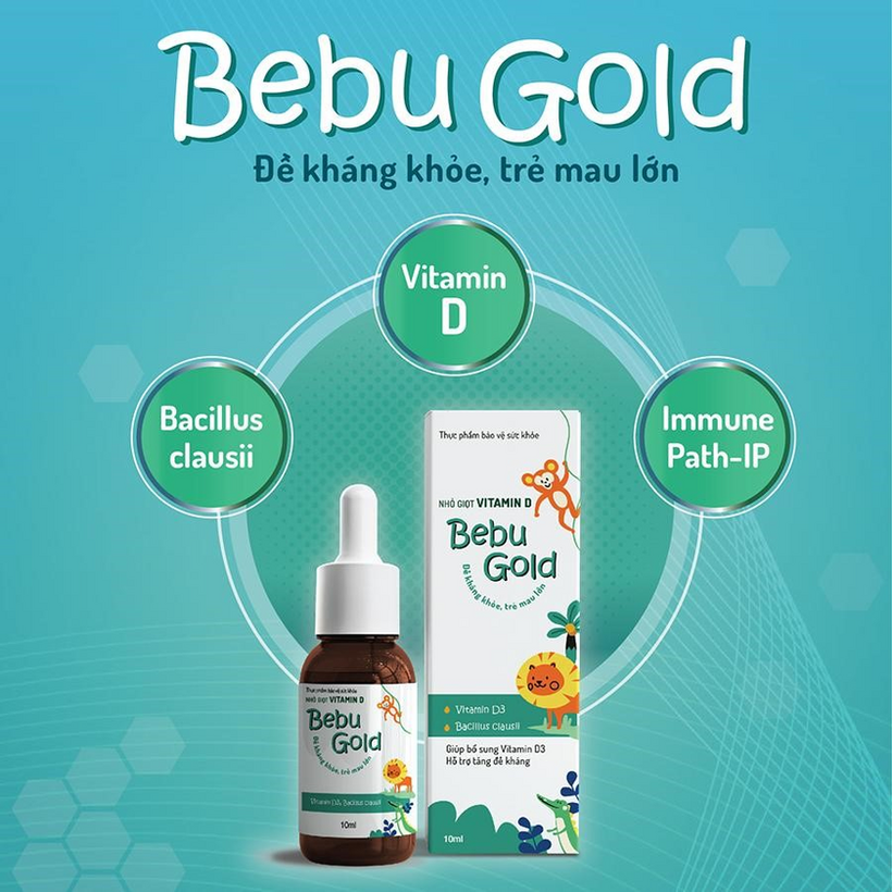 Men phức hợp D3 BebuGold giúp con khỏe mạnh từ bên trong