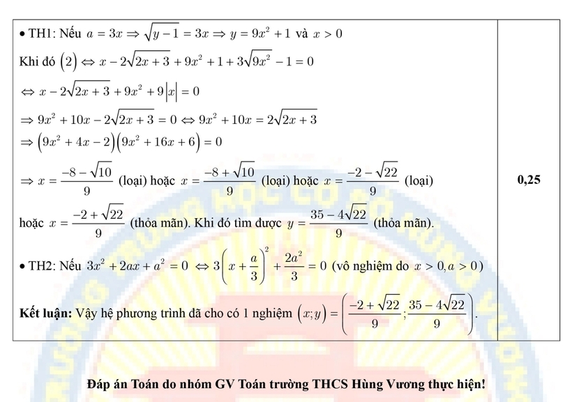Đáp án gợi ý môn Toán kỳ thi tuyển sinh vào lớp 10 năm học 2024 - 2025 ở tỉnh Phú Thọ. Ảnh: Báo Phú Thọ