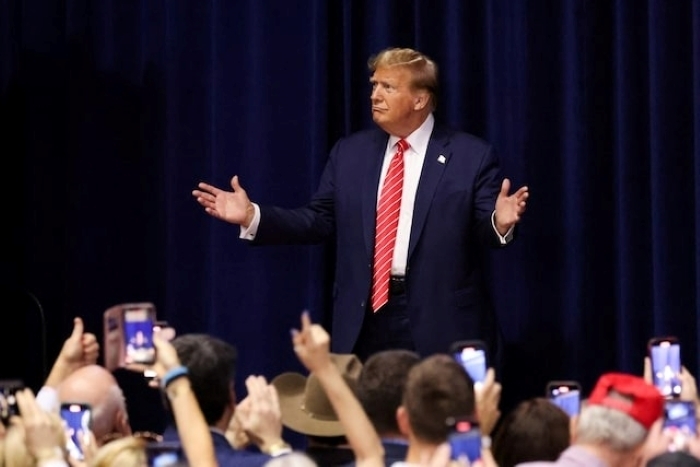 Cựu Tổng thống Mỹ Donald Trump nhận tin vui trong vụ lật kèo kết quả bầu cử năm 2022. Ảnh: Reuters