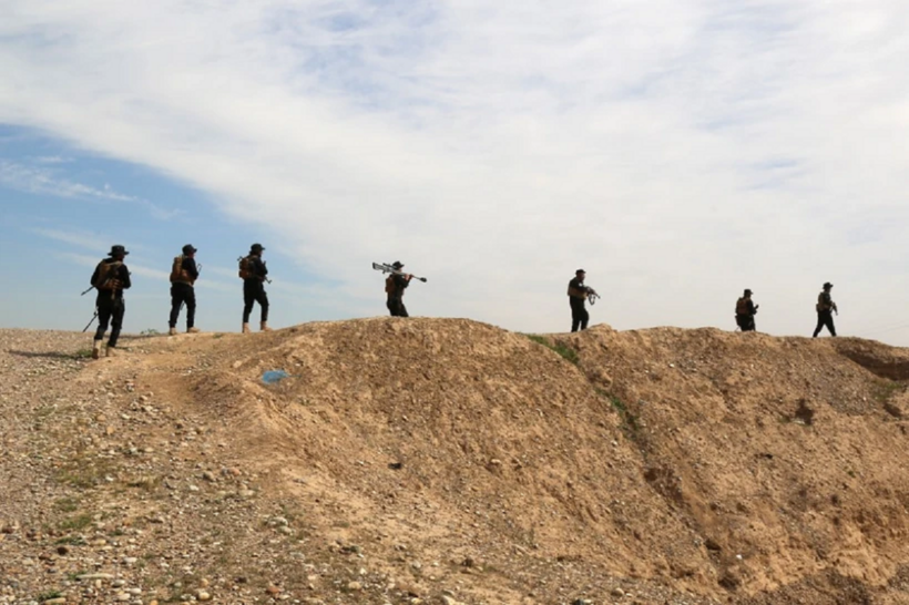 Các lực lượng Iraq tham gia chiến dịch truy quét IS tại al-Miqdadiyah, tỉnh Diyala (Iraq), hồi tháng 3