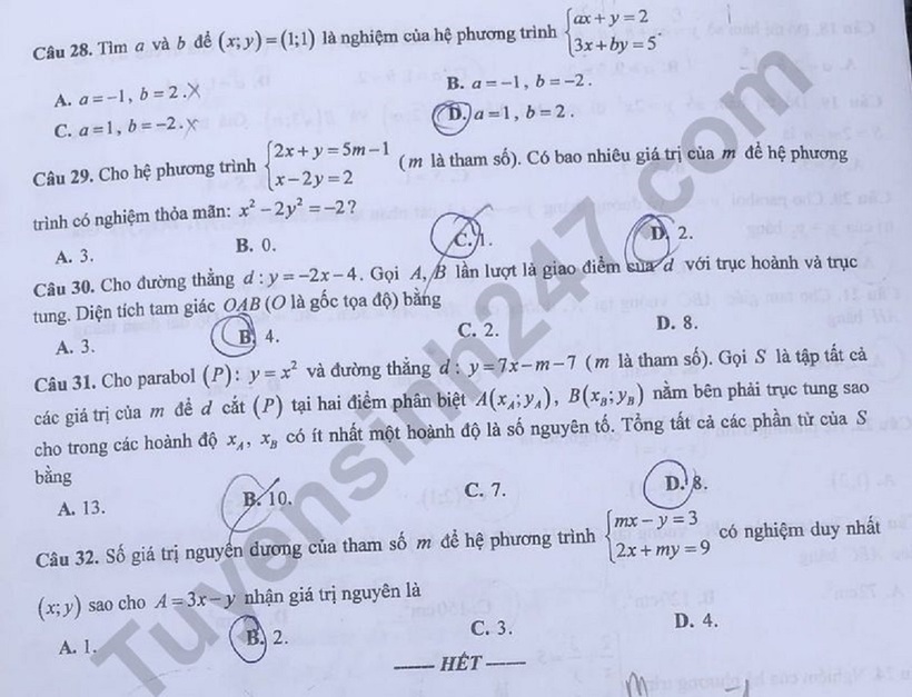 Đáp án gợi ý môn Toán tuyển sinh lớp 10 tỉnh Bắc Ninh năm 2024 - 4