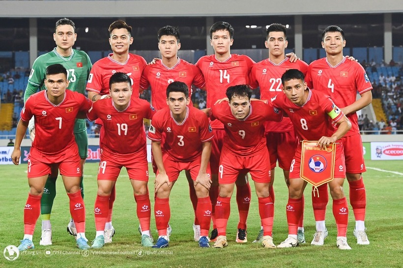 Đội tuyển Việt Nam đã giành chiến thắng ngược dòng 3-2 đầy cảm xúc, sau màn rượt đuổi tỷ số kịch tính với Philippines. Ảnh: VFF.