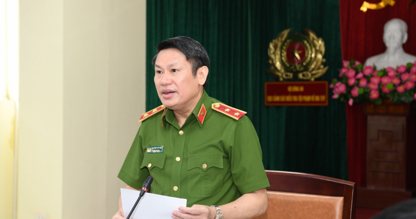 Trung tướng Nguyễn Văn Viện - Cục trưởng C04 phát biểu tại hội thảo. (Ảnh: C04)
