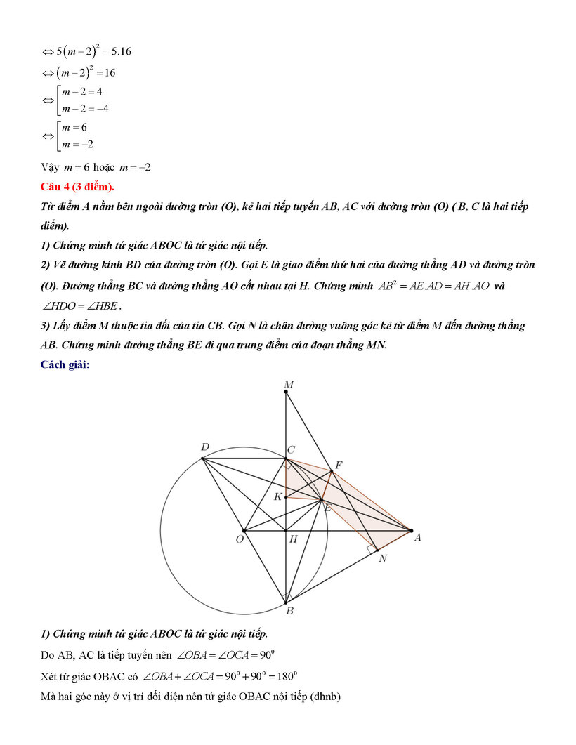 Đáp án gợi ý môn Toán tuyển sinh lớp 10 tại Hà Nội năm 2024 - 5