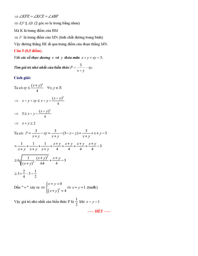 Đáp án gợi ý môn Toán tuyển sinh lớp 10 tại Hà Nội năm 2024