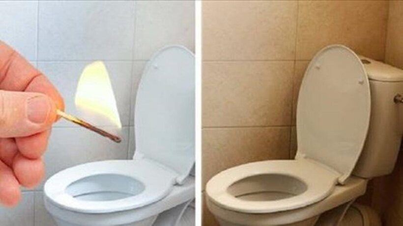 Thả que diêm xuống bồn cầu có tác dụng không ngờ.