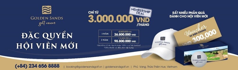 Chương trình ưu đãi đầy hấp dẫn dành cho các hội viên đầu tiên của sân gôn đẳng cấpGolden Sands Golf Resort.