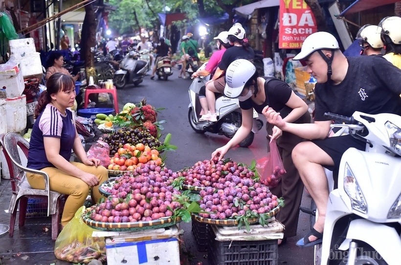 Tại chợ Nghĩa Tân (Cầu Giấy, Hà Nội) mận hậu vài ngày trước, giá chỉ dao động từ 50.000 – 65.000 đồng/kg loại ngon, đến ngày 9/6, tại nhiều nơi đã bán lên 70.000 – 95.000 đồng/kg (tăng từ 20.000 – 30.000 đồng/kg).