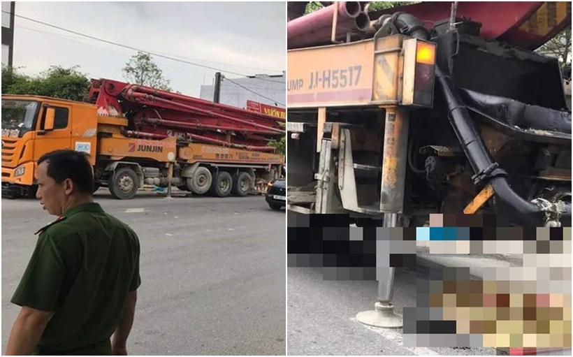 Hiện trường vụ tai nạn thương tâm. (Ảnh: Giao thông)