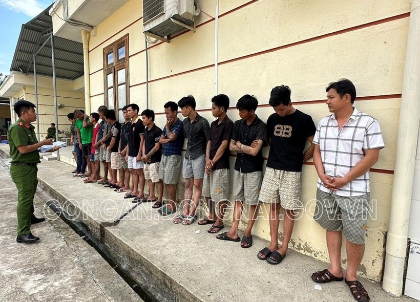 Các đối tượng trong nhóm của Hồ Minh Tuyên và Phạm Minh Lực. Ảnh: Công an Đồng Nai