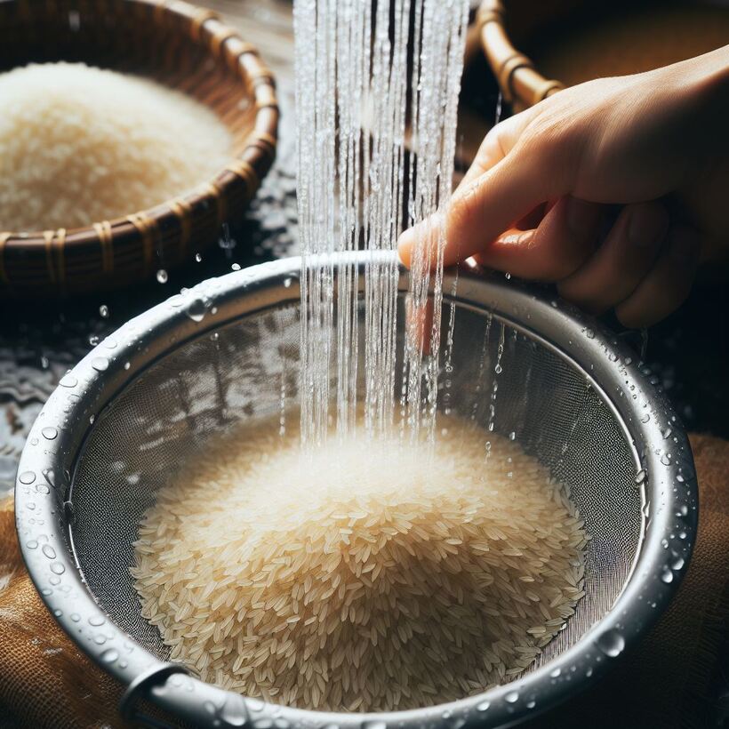 Vo gạo trước khi nấu giúp loại bỏ sạn, chất tạp bẩn và giúp cơm tơi hơn.
