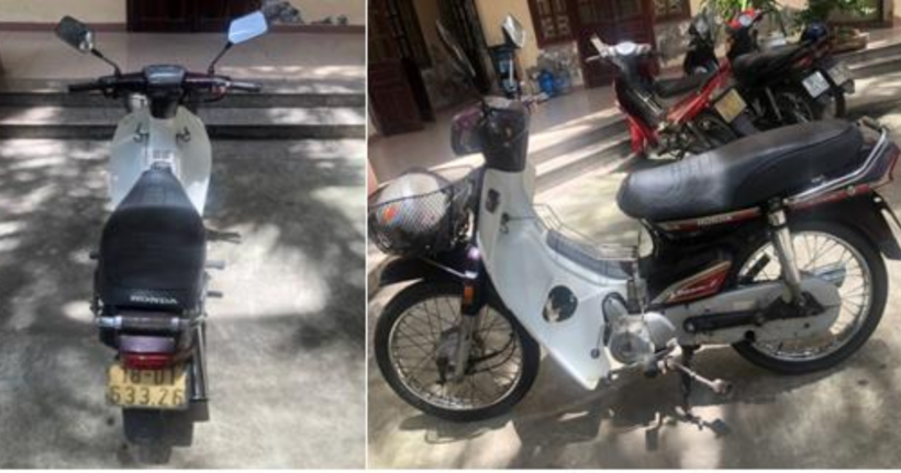 hiếc xe Honda Dream tang vật vụ án. (Ảnh: Công an tỉnh Nam Định)