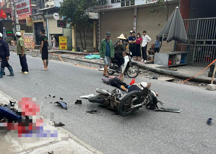 Hiện trường xảy ra vụ tai nạn. Ảnh: Báo Giao thông.