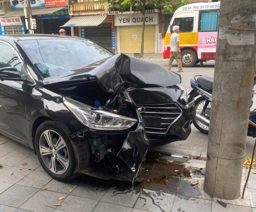 Hiện trường xảy ra vụ tai nạn. Ảnh: Báo Sức khỏe và Đời sống.