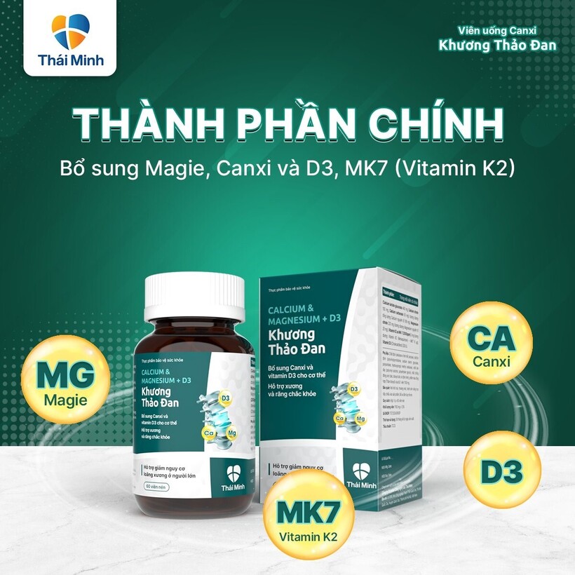 Canxi & Magie + D3 Khương Thảo Đan - Giải pháp chuyên biệt bổ sung canxi cho xương, răng chắc khỏe - 1